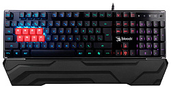 Клавиатура A4Tech B3370R черный USB Multimedia for gamer LED (подставка для запястий) кабель 1.8м
