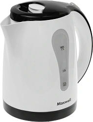 Чайник электрический Maxwell MW-1079 1.7л. 2200Вт белый/черный корпус: пластик