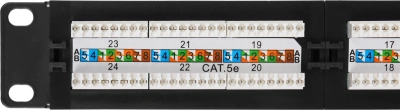 Патч-панель Lanmaster NM-PPU24C 19" 1U 24xRJ45 кат.5E UTP