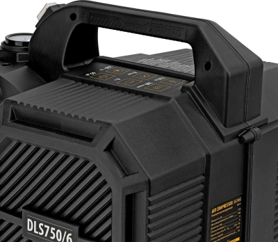 Компрессор поршневой Denzel DLS750/6 безмасляный 140л/мин 6л 750Вт желтый/черный