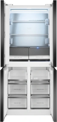 Холодильник Weissgauff WCD 450 White Rock Glass NoFrost Inverter 3-хкамерн. белый