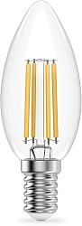 Лампа филам. Gauss Filament 10Вт цок.:E14 свеча 220B св.свеч.бел.нейт. (упак.:10шт) (32120)