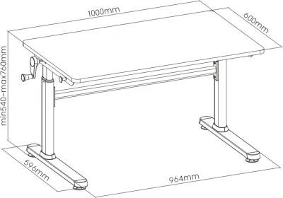 Стол детский Cactus CS-KD-LBL столешница МДФ голубой 100x80x60см