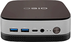 ПК Мини Osio BaseLine B51i-017 i5 1235U (1.3) 16Gb SSD512Gb Iris Xe Windows 11 Pro 64 GbitEth WiFi BT 59.85W коричневый/серебристый