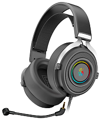 Наушники с микрофоном A4Tech Bloody G535 черный/серебристый 2м мониторные USB оголовье (G535 (BLACK+SILVER) USB)