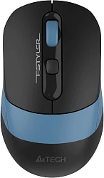 Мышь A4Tech Fstyler FG10CS Air черный/синий оптическая 2000dpi silent беспров. USB для ноутбука 4but (FG10CS AIR ASH BLUE)