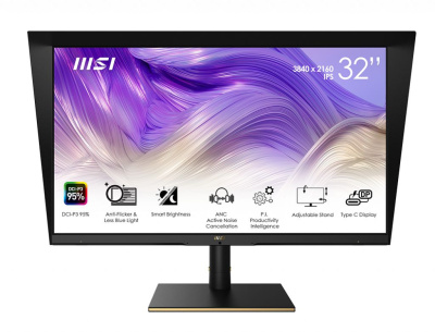 Монитор MSI 32" Summit MS321UP черный IPS LED 16:9 HDMI матовая HAS Piv 400cd 178гр/178гр 3840x2160 60Hz DP 4K USB 9.7кг