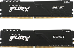 Память DDR4 2x8Gb 3600MHz Kingston KF436C17BBK2/16 Fury Beast RTL Gaming PC4-28800 CL17 DIMM 288-pin 1.35В kit single rank с радиатором Ret