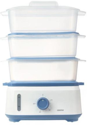 Пароварка Centek CT-1462 3ярус. 1050Вт белый/голубой