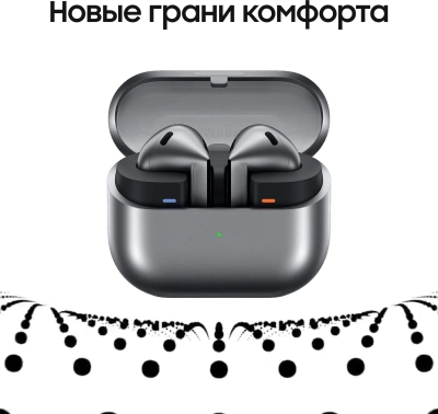 Гарнитура вкладыши Samsung Galaxy Buds 3 серебристый беспроводные bluetooth в ушной раковине (SM-R530NZAACIS)