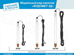 Насос скважинный Джилекс Водомет ЗД 55/100 1300Вт 3300л/час (5602)