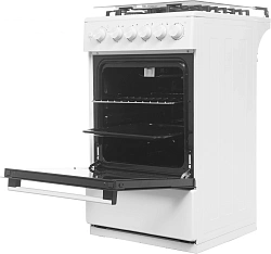 Плита Газовая Midea MFO-M4G20T0E(WH) белый/черный (стеклянная крышка) реш.чугун