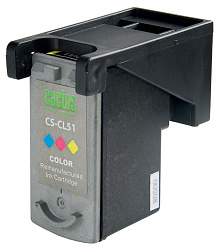 Картридж струйный Cactus CS-CL51 CL-51 голубой/пурпурный/желтый (18мл) для Canon Pixma MP150/MP160/MP170/MP180/MP450/MP460/iP2200/iP6210/iP6220/iP6220D/iP6310/iP6310D/MX300/MX310 с чипом