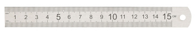 Линейка Silwerhof 160164 сталь нержавеющая дл.15см двухсторонняя шкала