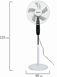 Вентилятор напольный Sonnen TF 45W-40-520 45Вт скоростей:3 ПДУ белый/черный