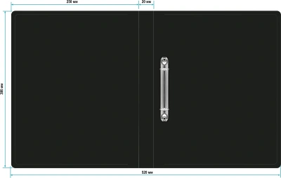 Папка на 2-х кольцах Silwerhof Eco A4 пластик 0.5мм кор.18мм черный