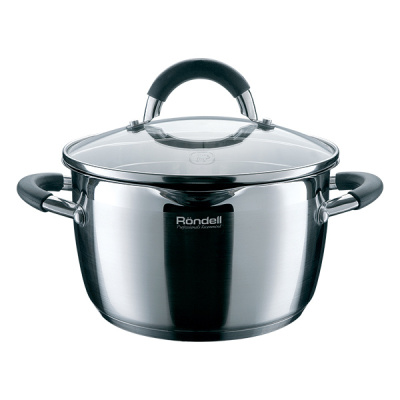 Кастрюля Rondell Flamme RDS-024 3.2л. d=20см (с крышкой) стальной