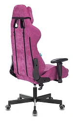 Кресло игровое Zombie VIKING KNIGHT Fabric малиновый Light-15 с подголов. крестов. металл