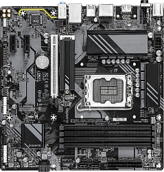Материнская плата Gigabyte B760M DS3H WF6E GEN5 Soc-1700 Intel B760 4xDDR5 mATX AC`97 8ch(7.1) 2.5Gg RAID+HDMI+DP
