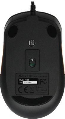 Мышь A4Tech Fstyler FM10 черный/оранжевый оптическая 1600dpi USB 4but (FM10 ORANGE)