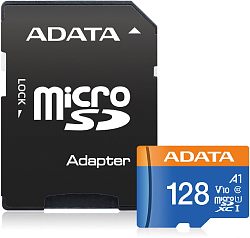 Флеш карта microSDXC 128GB A-Data AUSDX128GUICL10A1-RA1 Premier Pro + adapter