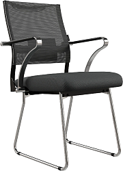 Кресло Метта Sit Air 24/7 M4-281K - Italy (F54) черный сиденье черный сетка/ткань полозья хром