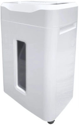 Шредер Office Kit S243N 3,9х38 белый (секр.P-4) фрагменты 35лист. 35лтр. скрепки скобы пл.карты CD