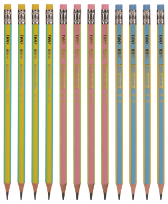 Карандаш ч/г Deli EU52606-1 miYou 2B трехгран. липа туба пл. (1шт) ластик