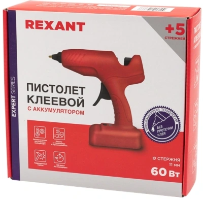 Клеевой пистолет Rexant Эксперт 60Вт 25гр/мин стерж.:11мм (12-1553)