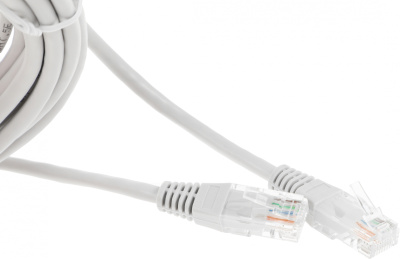 Патч-корд Lanmaster TWT-45-45-5.0-GY UTP RJ-45 вил.-вилка RJ-45 кат.5E 5м серый ПВХ (уп.:1шт)
