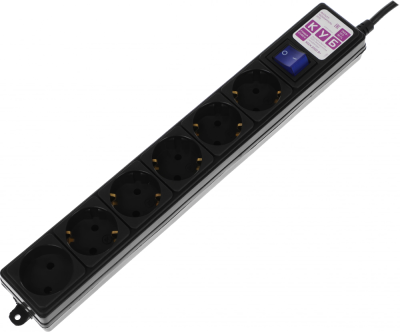 Сетевой фильтр Powercube SPG6-B3M 3м (6 розеток) черный (коробка)