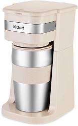 Кофеварка капельная Kitfort КТ-7317 750Вт бежевый/нержавеющая сталь