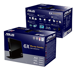 Привод Blu-Ray Asus SBW-06D2X-U/BLK/G/AS черный USB slim внешний RTL