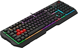 Клавиатура A4Tech Bloody B140N черный USB Multimedia for gamer LED (подставка для запястий) (B140N)
