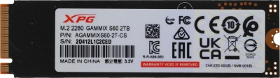 Накопитель SSD A-Data PCIe 4.0 x4 2TB AGAMMIXS60-2T-CS Gammix S60 XPG M.2 2280