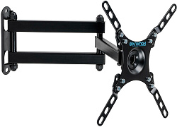 Кронштейн для телевизора Kromax DIX-13 черный 15"-42" макс.20кг настенный поворотно-выдвижной и наклонный