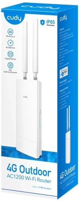 Точка доступа Cudy LT700 OUTDOOR AC1200 10/100/1000BASE-TX/4G белый