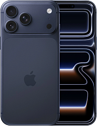 Смартфон Apple A3526 iPhone 17 Pro Max 1Tb темно-синий моноблок 3G 4G 1Sim 6.9" 1320x2868 iOS 26 48Mpix 802.11 a/b/g/n/ac/ax/be NFC GPS Protect