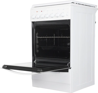 Плита Комбинированная Gefest ПГЭ 5102-03 0023 белый (металлическая крышка) реш.чугун