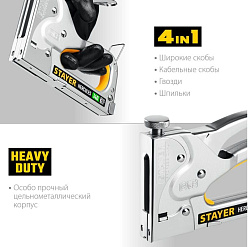 Степлер ручной Stayer HERCULES-140 скобы тип 140 (6-16 мм) гвозди тип 300 / 500