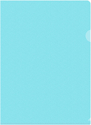 Папка-уголок Бюрократ Pastel -EPAST/BLUE A4 пластик 0.18мм голубой