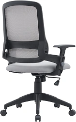 Кресло Cactus CS-MC313-BKGY черный/серый сетка/ткань низк.спин. крестов. пластик пластик черный