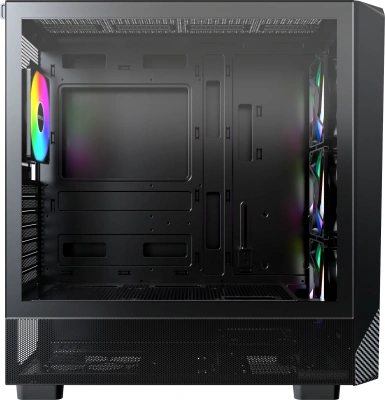 Корпус Montech X5 черный без БП ATX 4x120mm 1xUSB2.0 1xUSB3.0 audio bott PSU