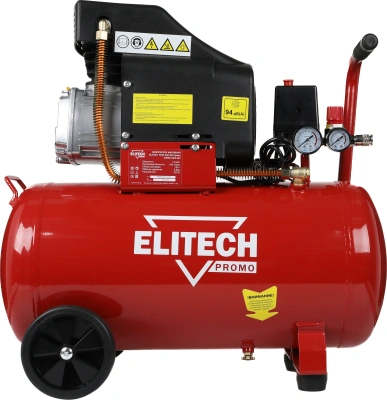 Компрессор поршневой Elitech КПМ 300/50 Промо масляный 240л/мин 50л 1800Вт красный/черный