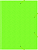 Папка на резинке Бюрократ Double Neon DNE510LETT A4 пластик кор.30мм 0.5мм салатовый