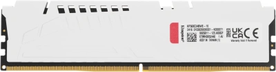 Память DDR5 16GB 6800MHz Kingston KF568C34BWE-16 Fury Beast White Expo RTL Gaming PC5-54400 CL34 DIMM 288-pin 1.4В kit dual rank с радиатором Ret