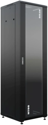Шкаф коммутационный NTSS Премиум (NTSS-R42U6060GS-1BL) напольный 42U 600x600мм пер.дв.стекл металл 900кг черный 510мм 86кг 1987мм 20 металл