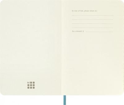 Блокнот Moleskine CLASSIC SOFT QP611B35 Pocket 90x140мм 192стр. линейка мягкая обложка голубой