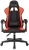 Кресло игровое Zombie Rudger черный/красный ткань/эко.кожа с подголов. крестов. пластик