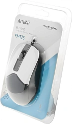 Мышь A4Tech Fstyler FM12S Panda белый/черный оптическая 1200dpi silent USB 3but